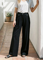 Blaire Wide - Leg Pleated Trousers - Westly