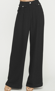 Blaire Wide - Leg Pleated Trousers - Westly
