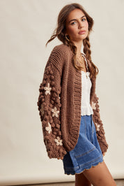 Bloom House Dimensional Floral Cardigan in Mocha - product photo 9