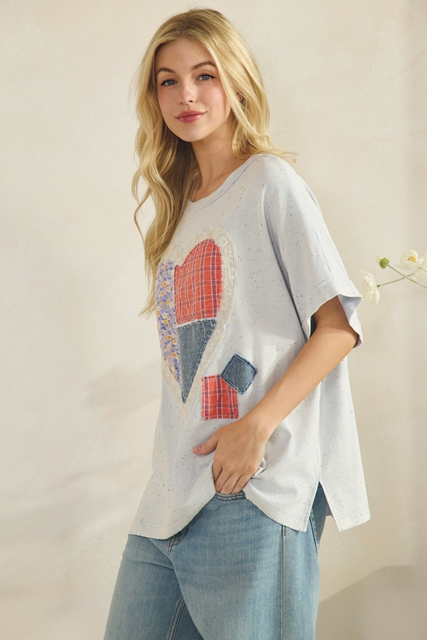 Bluebell Quilted Heart Vintage Top - Westly