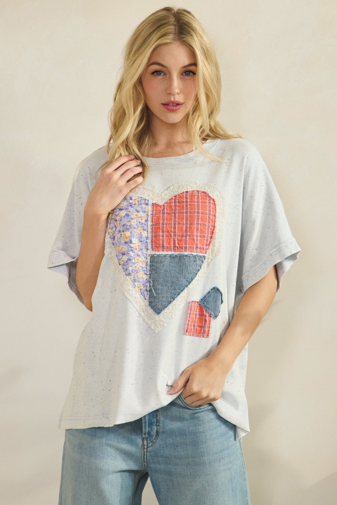 Bluebell Quilted Heart Vintage Top - Westly