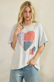 Bluebell Quilted Heart Vintage Top - Westly