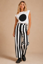 Boardwalk Striped Barrel Jeans - Westly