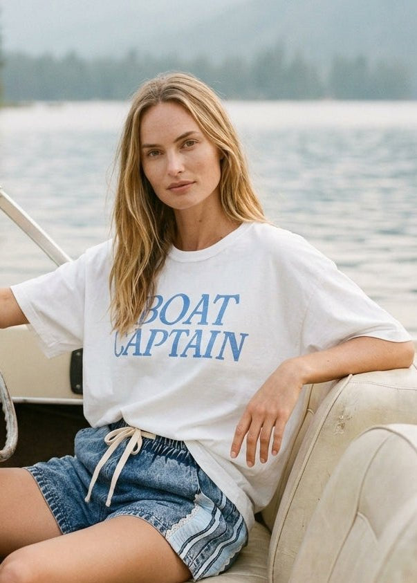Boat Captain Oversized Graphic Tee - Westly