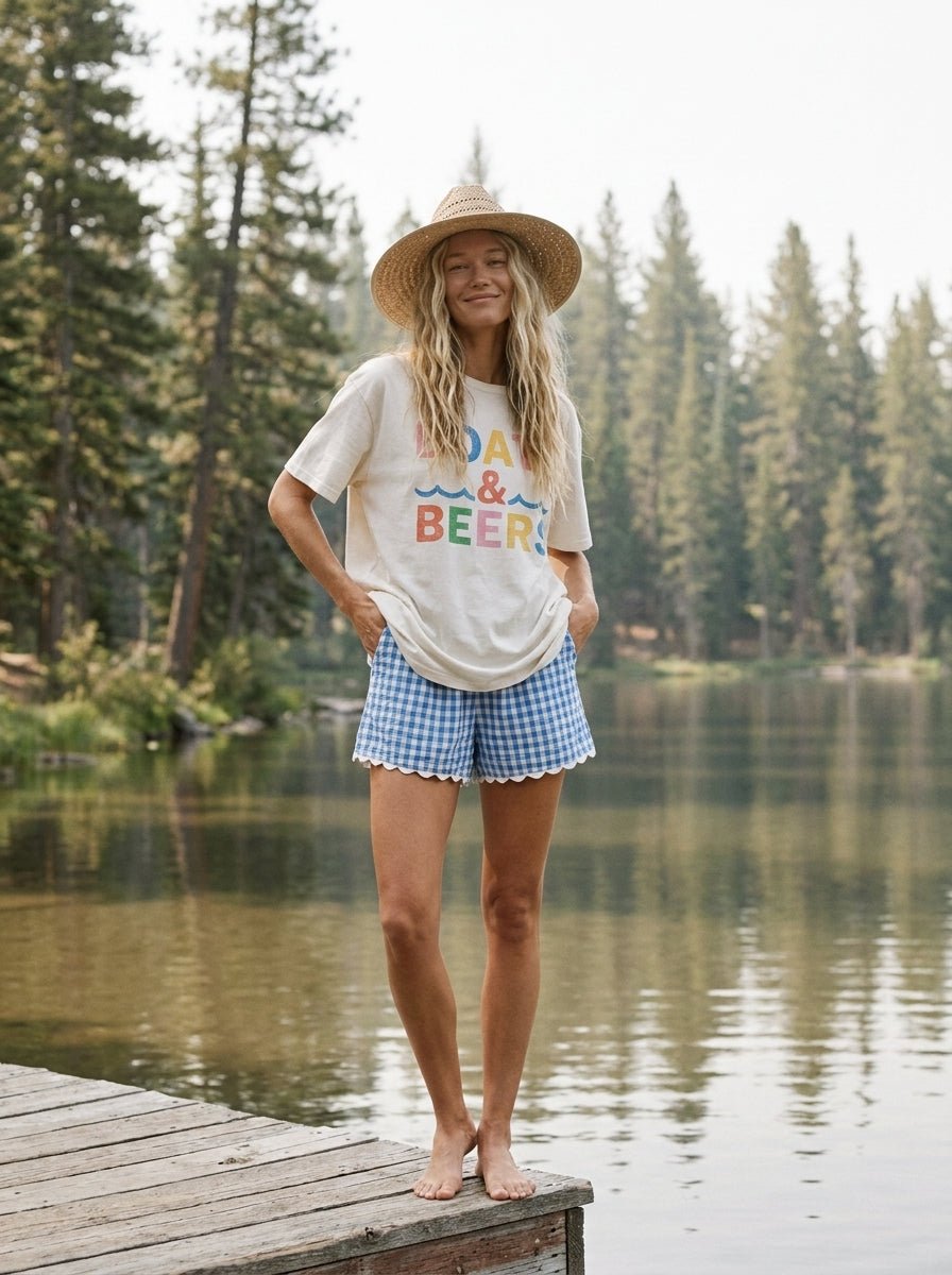 Boats & Beers Oversized Graphic Tee - Westly