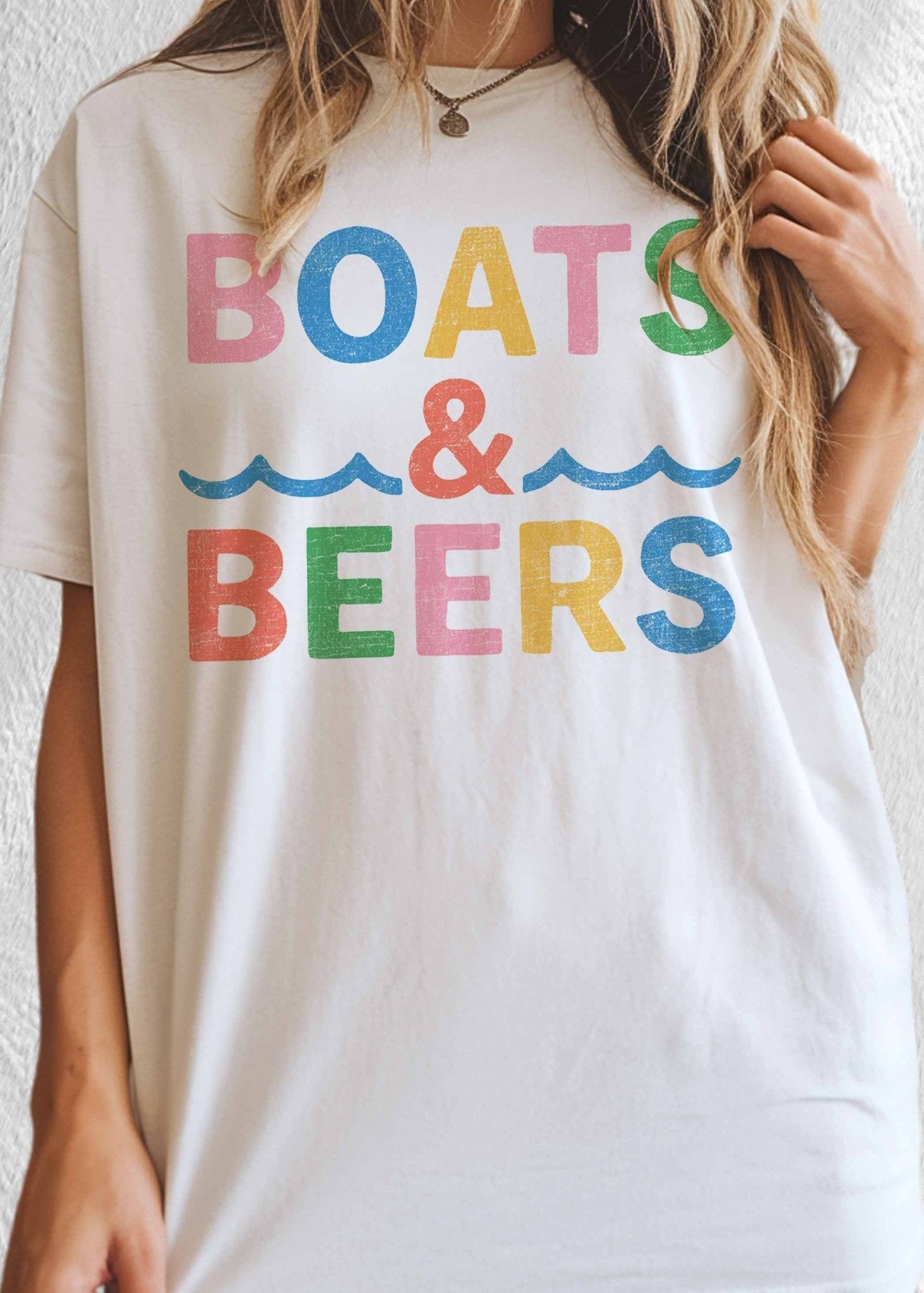 Boats & Beers Oversized Graphic Tee - Westly