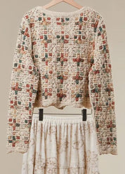 Boho Patchwork Crochet Button Cardigan - Westly