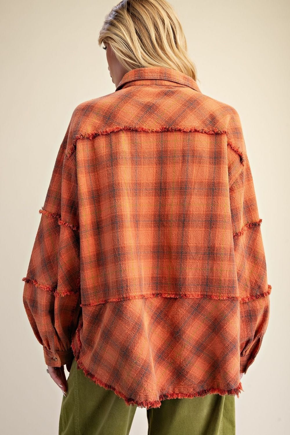 Bonfire Plaid Washed Button Down Shirt - Westly