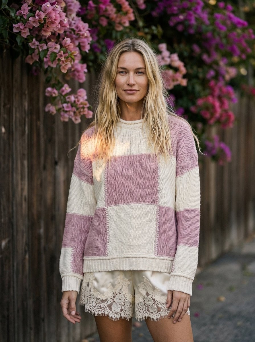 Bonnie Color Block Loose - Fit Sweater - Westly