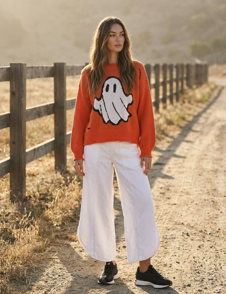 Boo Society Ghost Knit Sweater - Westly