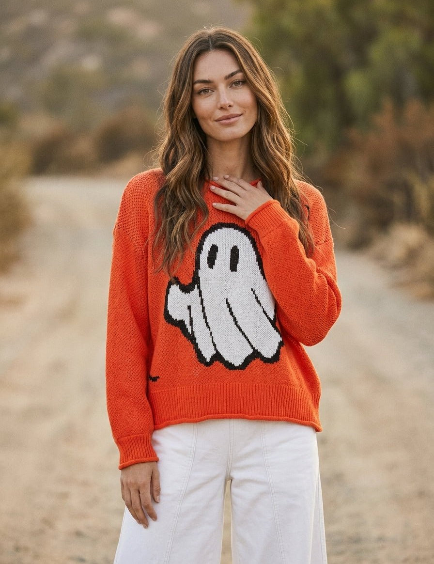 Boo Society Ghost Knit Sweater - Westly
