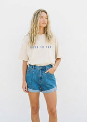 Born To Yap Oversized Graphic Tee - Westly