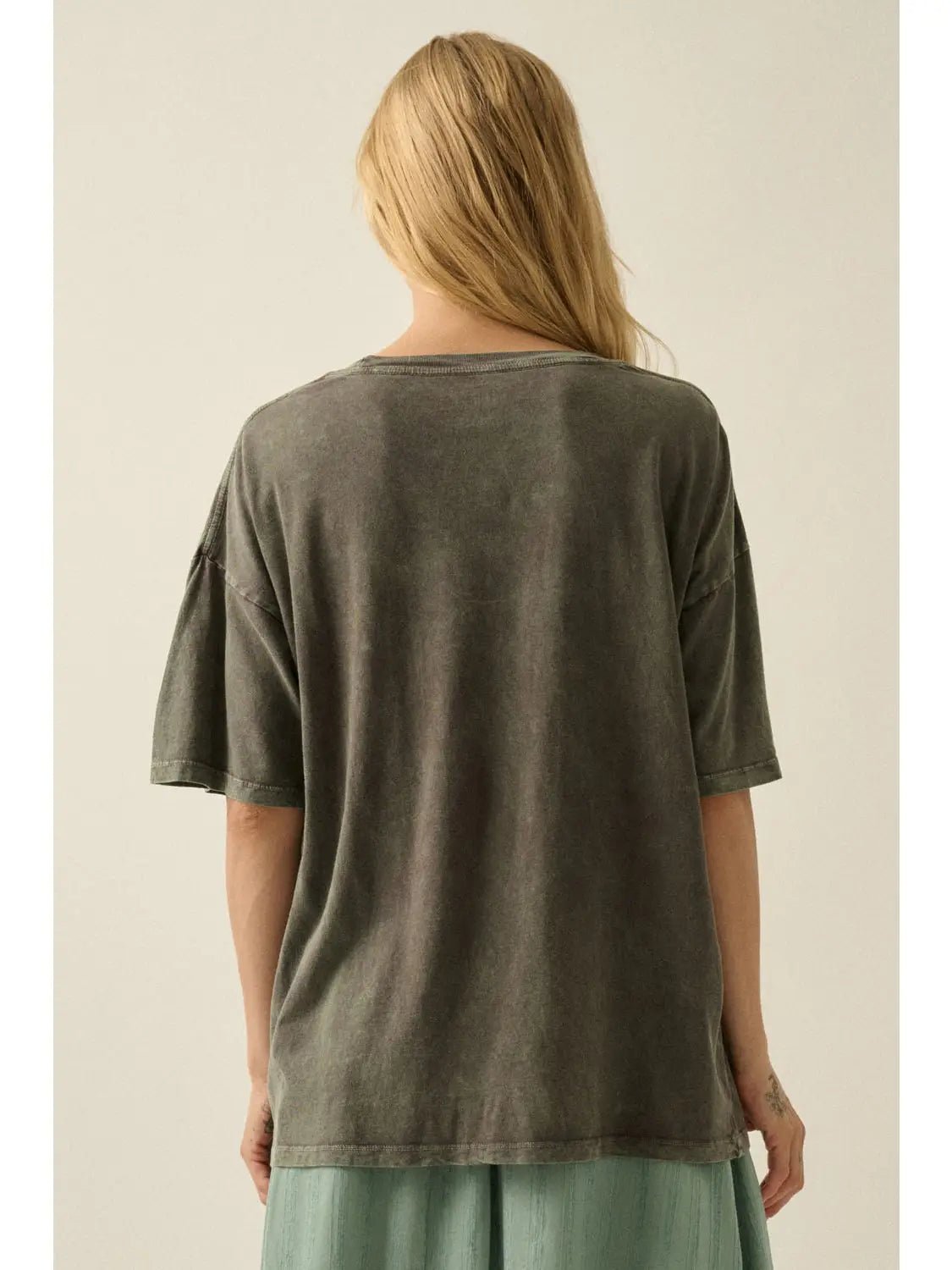 Botanical Tiger Vintage - Wash Oversized Graphic Tee - Westly