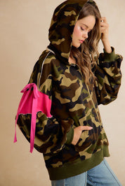 Bow and Arrow Camo Ribbon Zip Hoodie - Westly