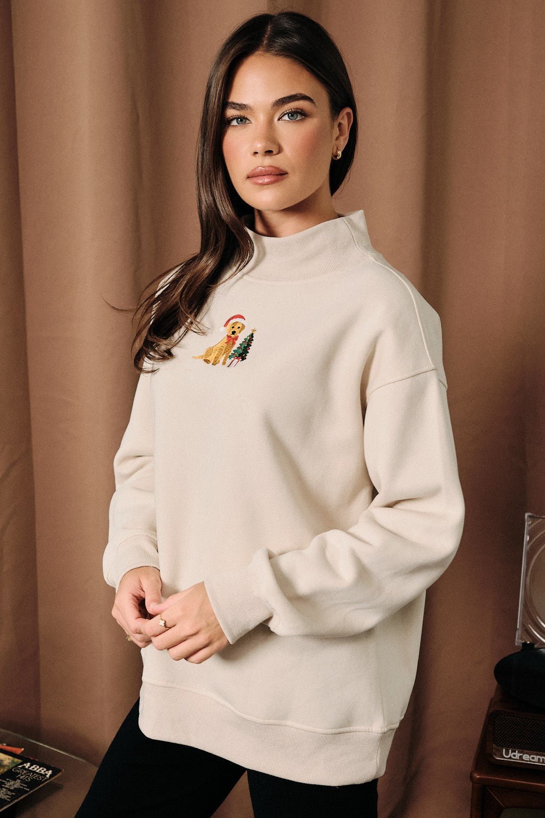 Bowen Golden Retriever Mock Neck Sweatshirt - Westly