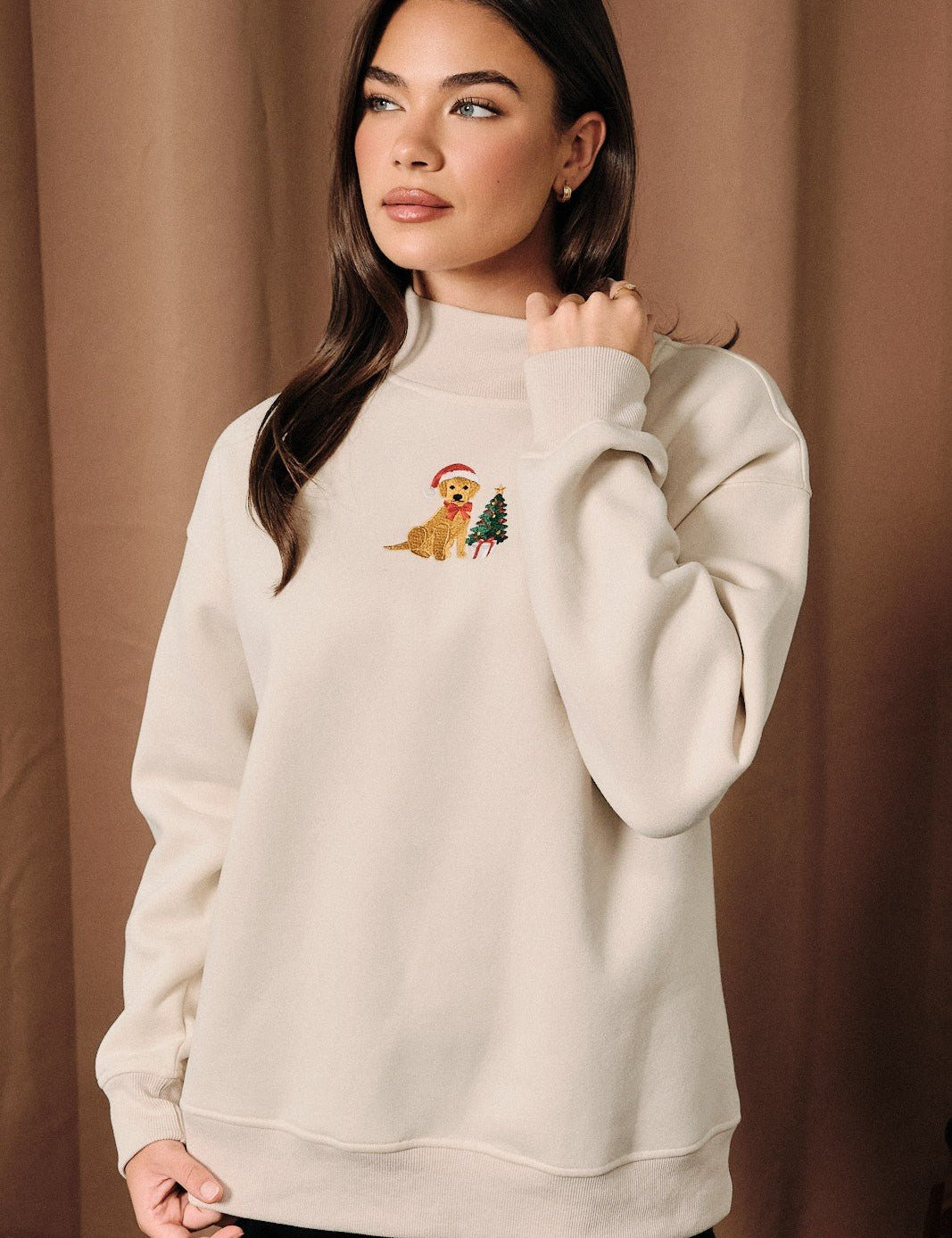 Bowen Golden Retriever Mock Neck Sweatshirt - Westly