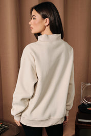 Bowen Golden Retriever Mock Neck Sweatshirt in Beige, photo 3