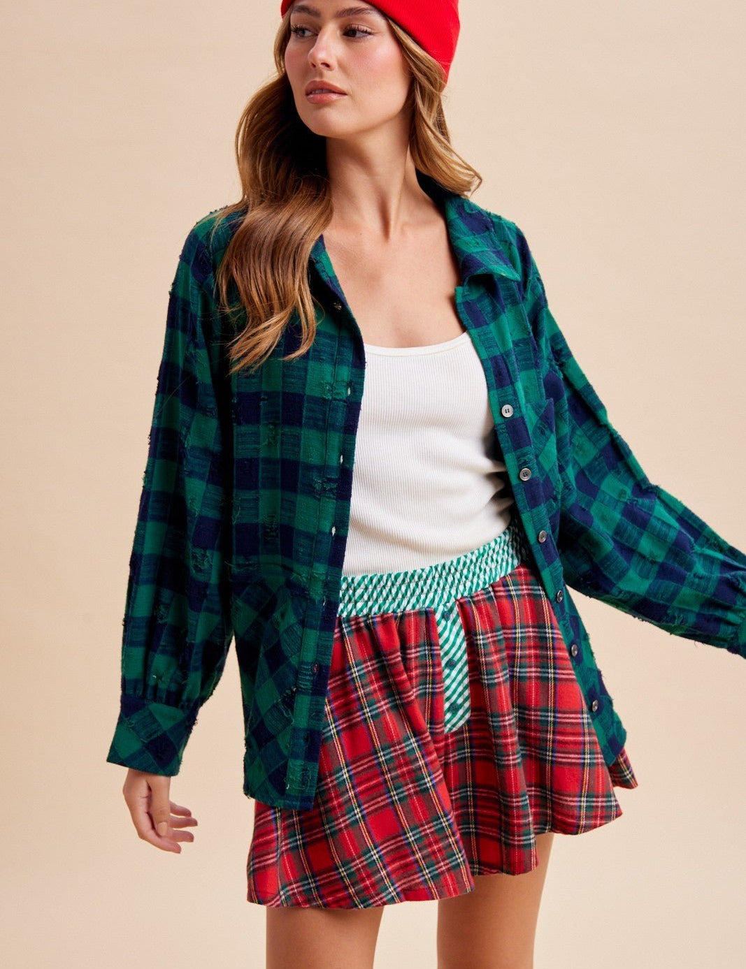 Breakfast Club Plaid Flannel Boxer Shorts - Westly