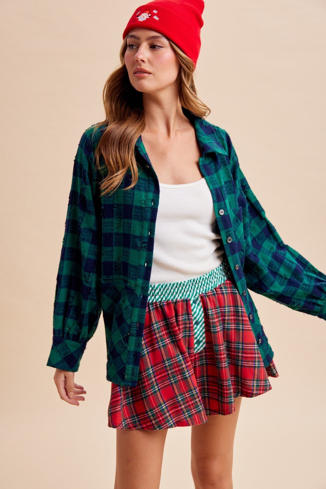 Breakfast Club Plaid Flannel Boxer Shorts - Westly