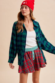 Breakfast Club Plaid Flannel Boxer Shorts - Westly