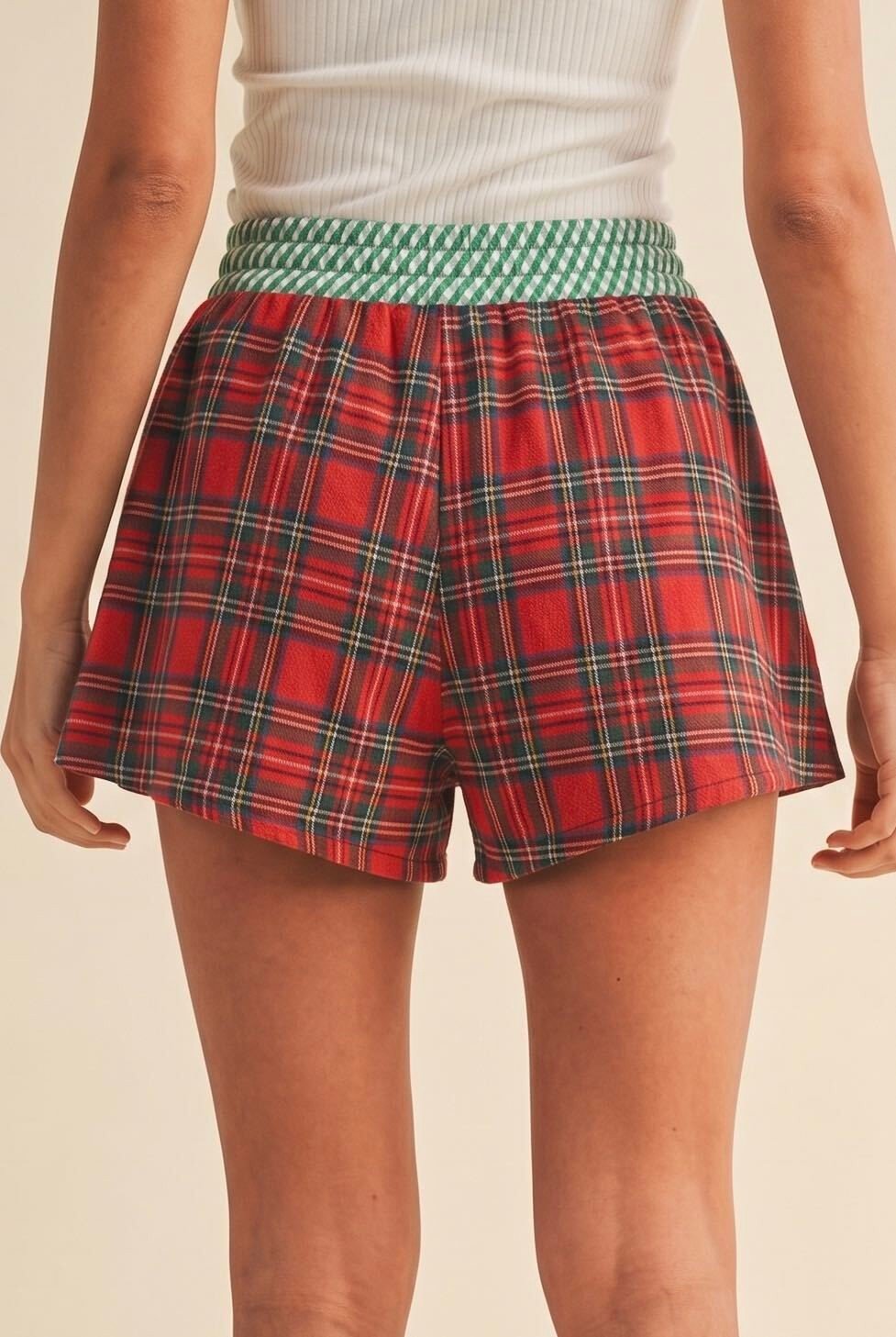 Breakfast Club Plaid Flannel Boxer Shorts - Westly