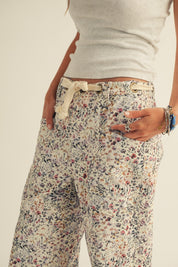 Bridgette Pull - on Printed Rope String Pants - Westly