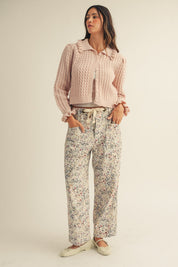 Bridgette Pull - on Printed Rope String Pants - Westly