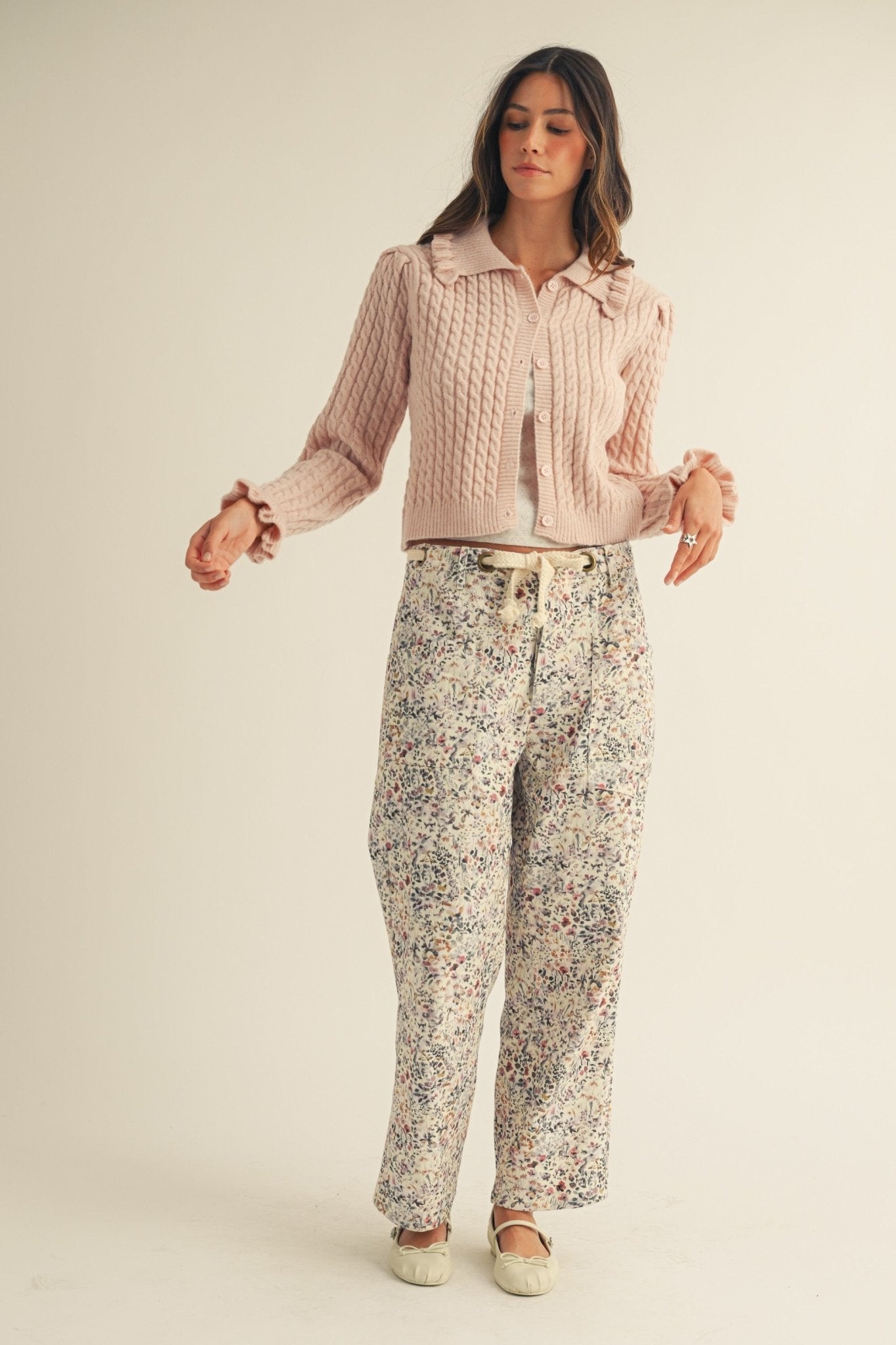 Bridgette Pull - on Printed Rope String Pants - Westly