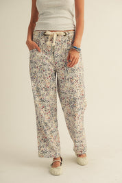 Bridgette Pull - on Printed Rope String Pants - Westly
