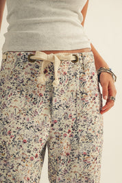 Bridgette Pull - on Printed Rope String Pants - Westly