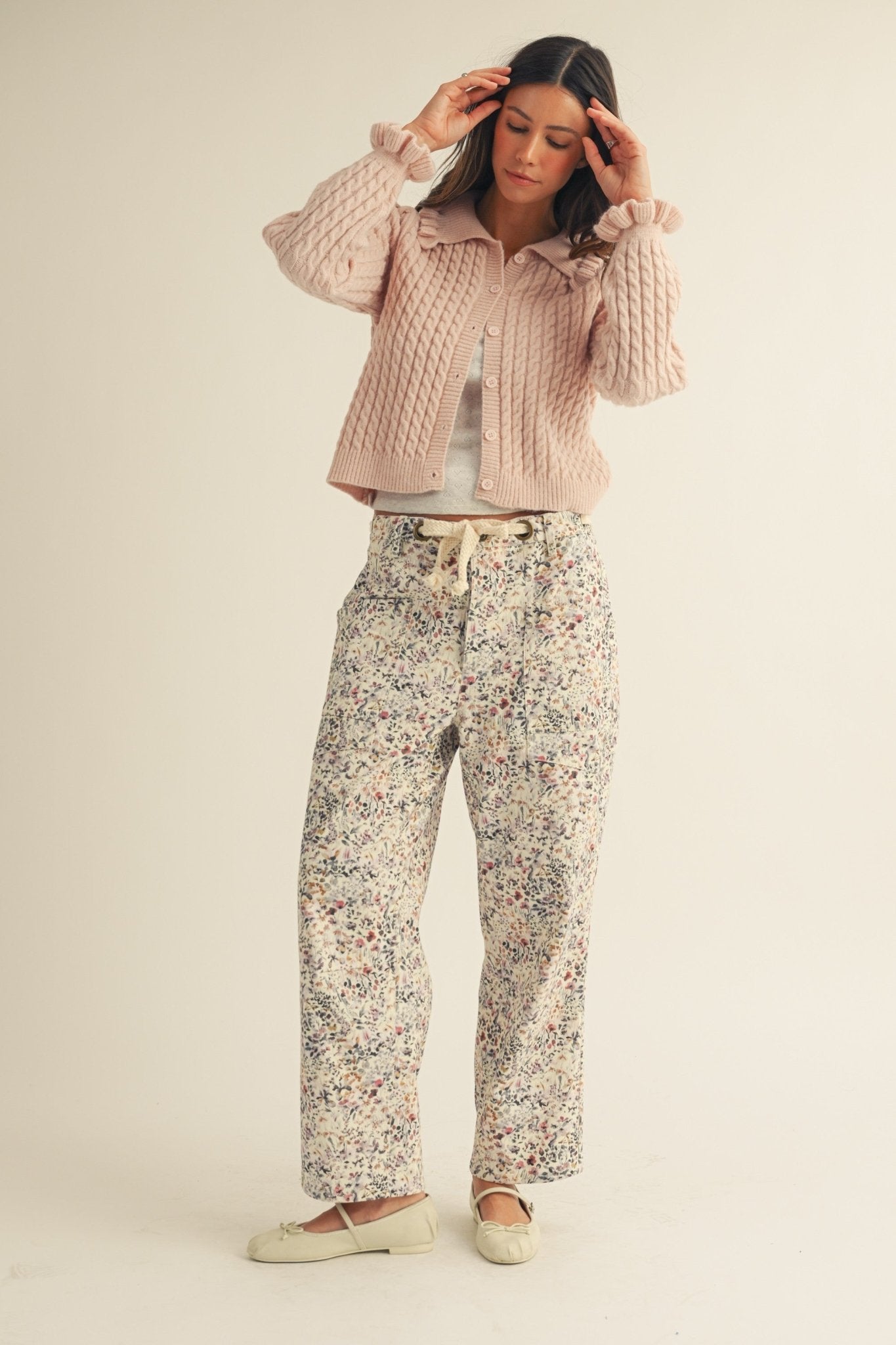 Bridgette Pull - on Printed Rope String Pants - Westly