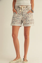 Bridgette Pull - on Printed Rope String Shorts - Westly