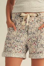 Bridgette Pull - on Printed Rope String Shorts - Westly