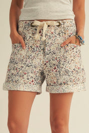 Bridgette Pull - on Printed Rope String Shorts - Westly