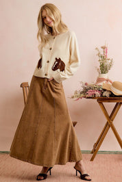 Bridle Path Horse Jacquard Cardigan - Westly