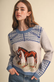 Bridlewood Horse Motif Sweater - Westly