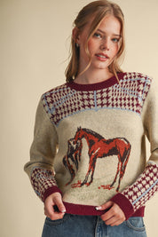 Bridlewood Horse Motif Sweater - Westly