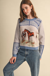 Bridlewood Horse Motif Sweater - Westly