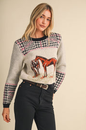 Bridlewood Horse Motif Sweater - Westly