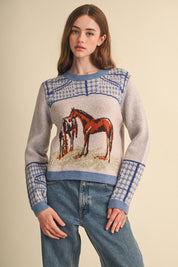 Bridlewood Horse Motif Sweater - Westly