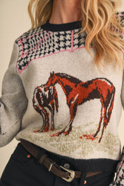 Bridlewood Horse Motif Sweater - Westly