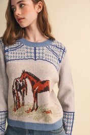 Bridlewood Horse Motif Sweater - Westly