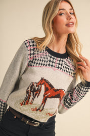 Bridlewood Horse Motif Sweater - Westly