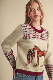 Bridlewood Horse Motif Sweater - Westly
