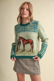 Bridlewood Horse Motif Sweater - Westly