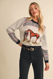 Bridlewood Horse Motif Sweater - Westly