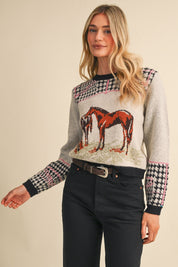Bridlewood Horse Motif Sweater - Westly