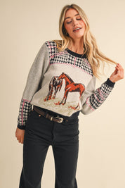 Bridlewood Horse Motif Sweater - Westly