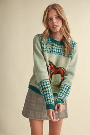 Bridlewood Horse Motif Sweater - Westly