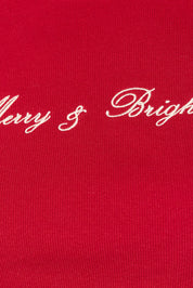 Bright Spirits Embroidered Rib Knit Top in Deep Red — product photo 07